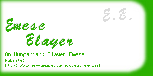 emese blayer business card